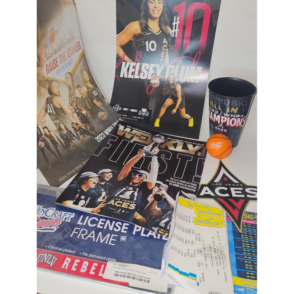 Lot 12 Vegas Sports Collectibles Aces WNBA Basketball Lights Soccer UNLV Rebels